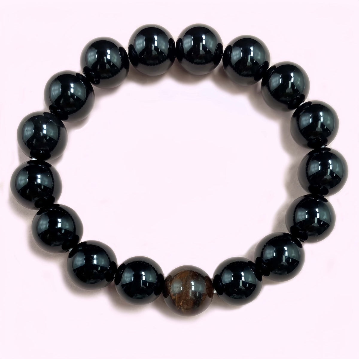 Natural Large Onyx  for Protection and Apotropaic Crystal Bracelet