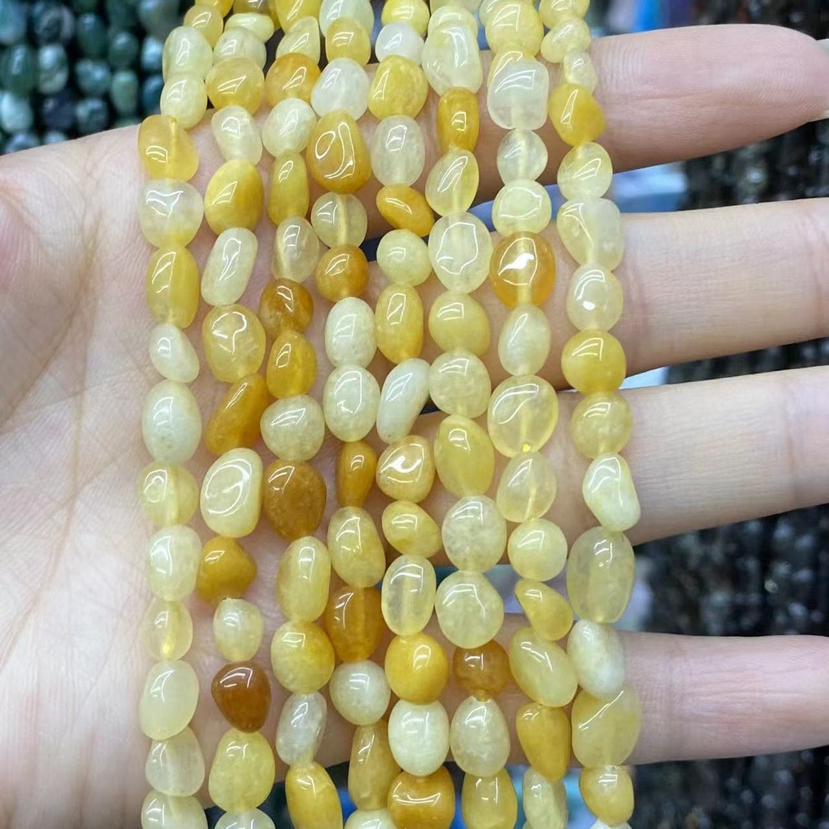 Nugget Smooth Beads 6-8mm Gemstone/Quartz/Jasper/Agate