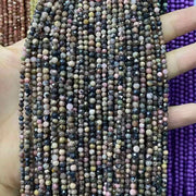Rhodonite Tiny Faceted Round Beads 2mm 3mm 4mm