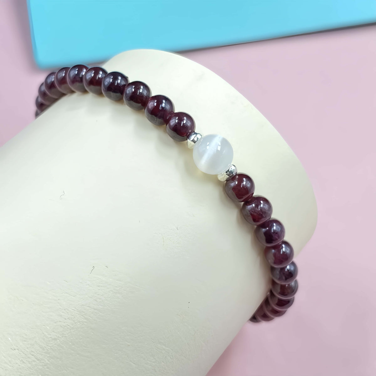 Garnet Crystal Bracelet for Focus and Concentration