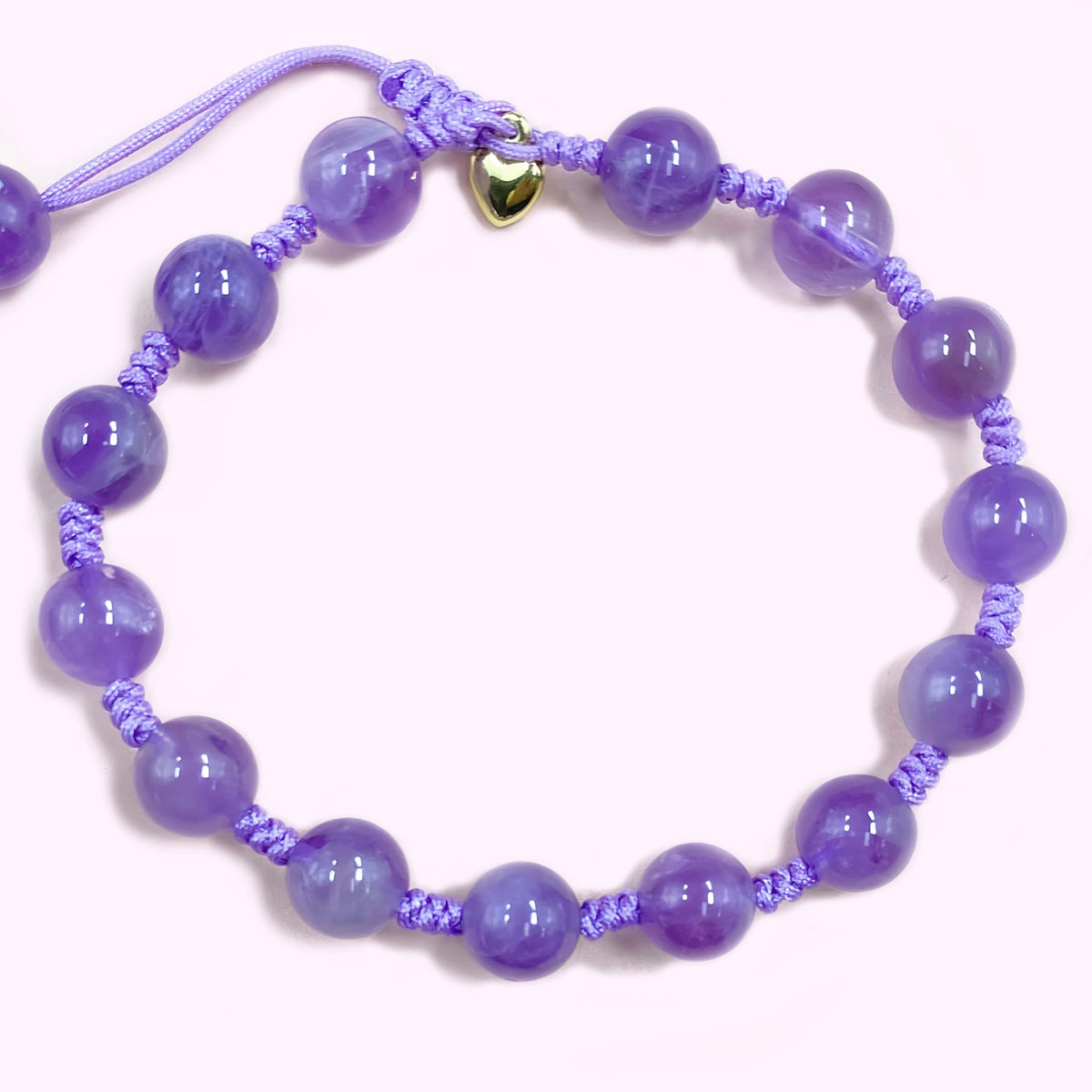 Lavender Amethyst Crystal Bracelet for Focus and Concentration