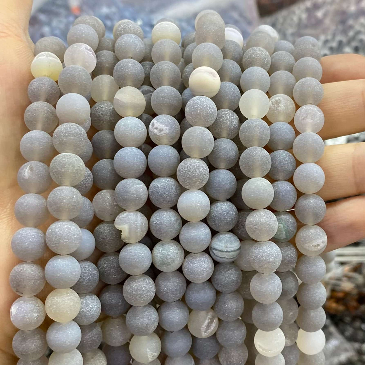 #1 Round Agate Beads 6mm/8mm/10mm/12mm