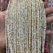 Shell(MOP) Tiny Faceted Round Beads 2mm 3mm 4mm
