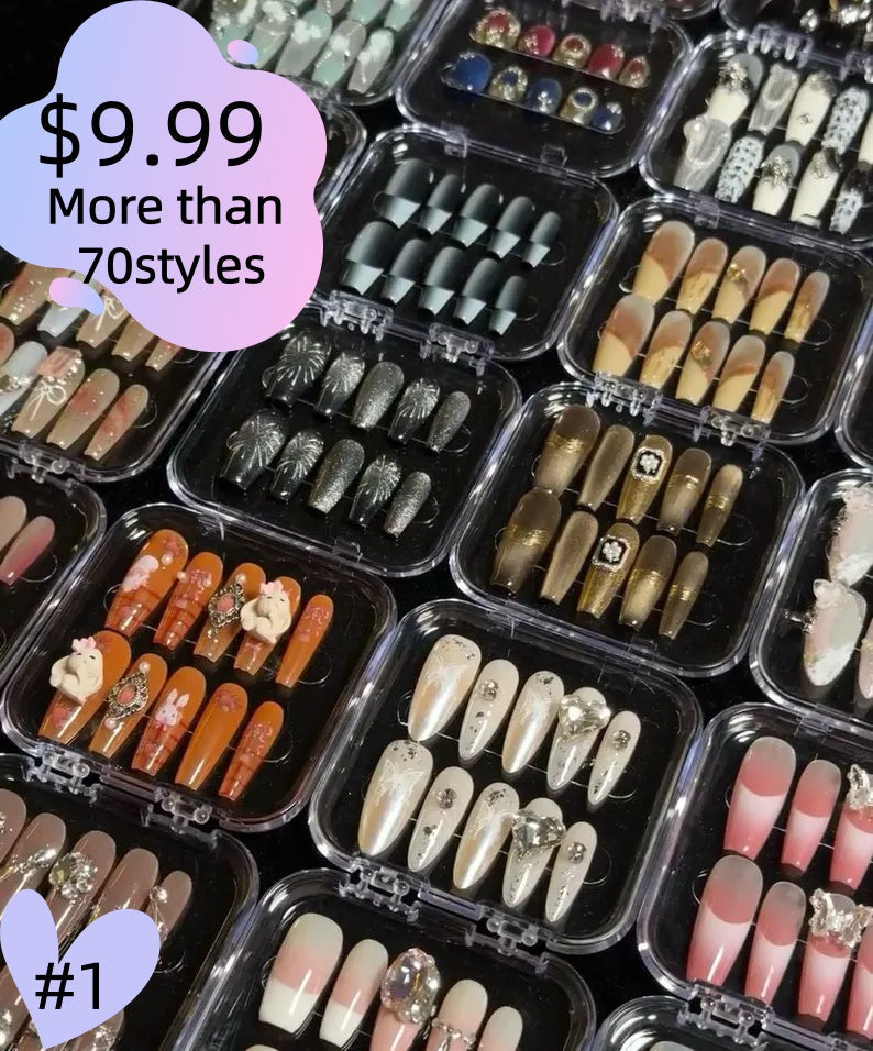 #1-11 Handmade Pressed On Nails Gothic nails/Smudged nails/Custom nails