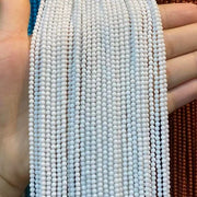 White Porcelain Tiny Smooth Round Beads 2mm 3mm 4mm