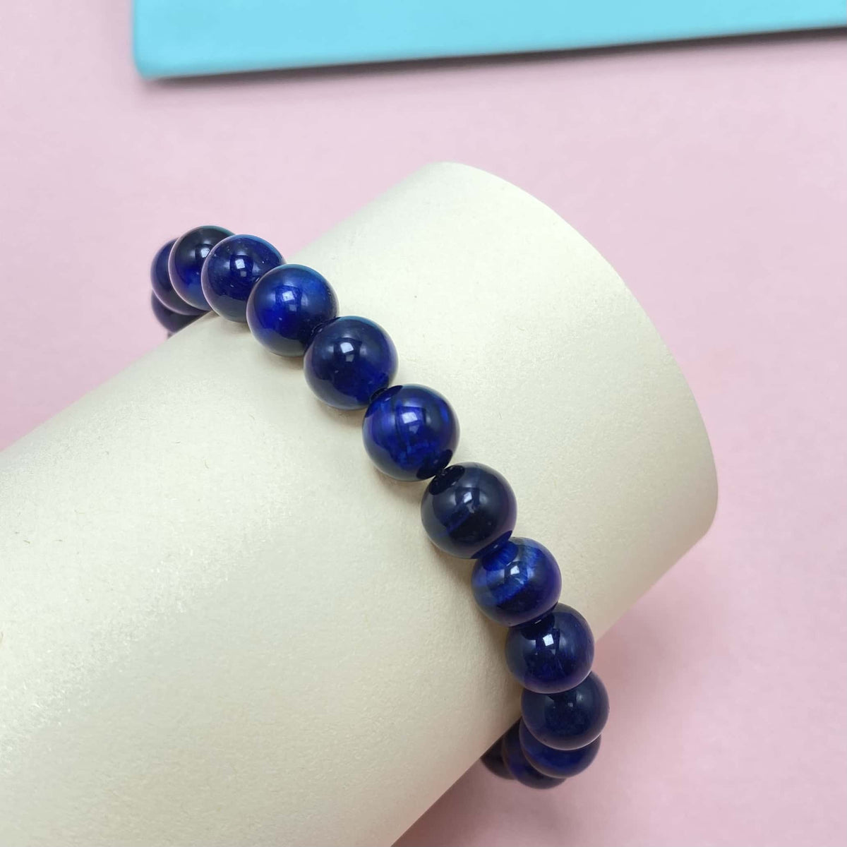 Blue Tiger's Eye to Improve Sleep Braided Rope Crystal Bracelet