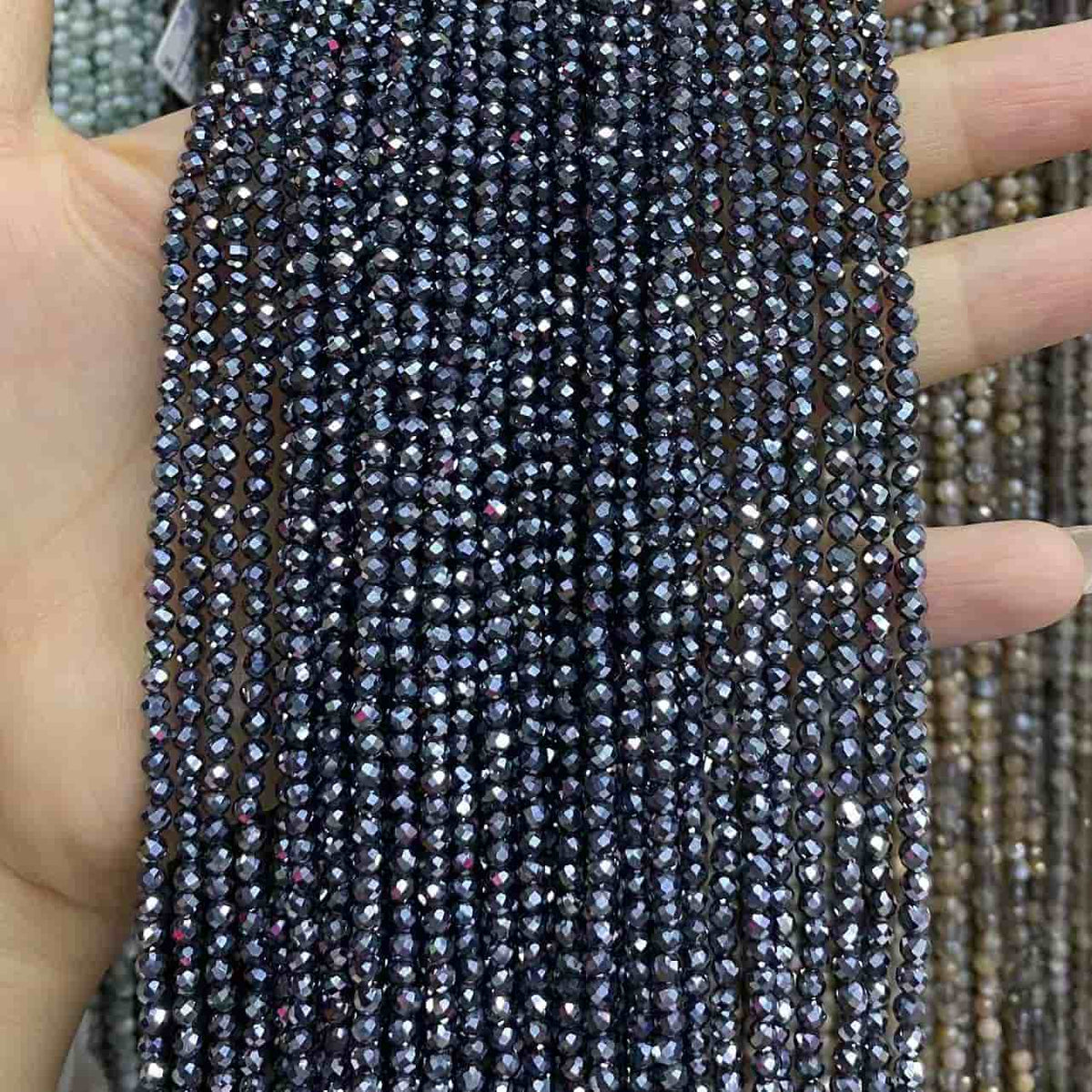 Tiny Round Faceted Beads Gemstone/Quartz/Jasper/Agate 2mm 3mm 4mm
