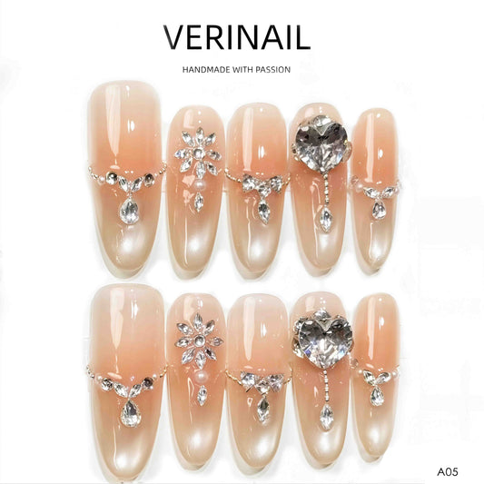 Press On Nails Almond-Long-AL01