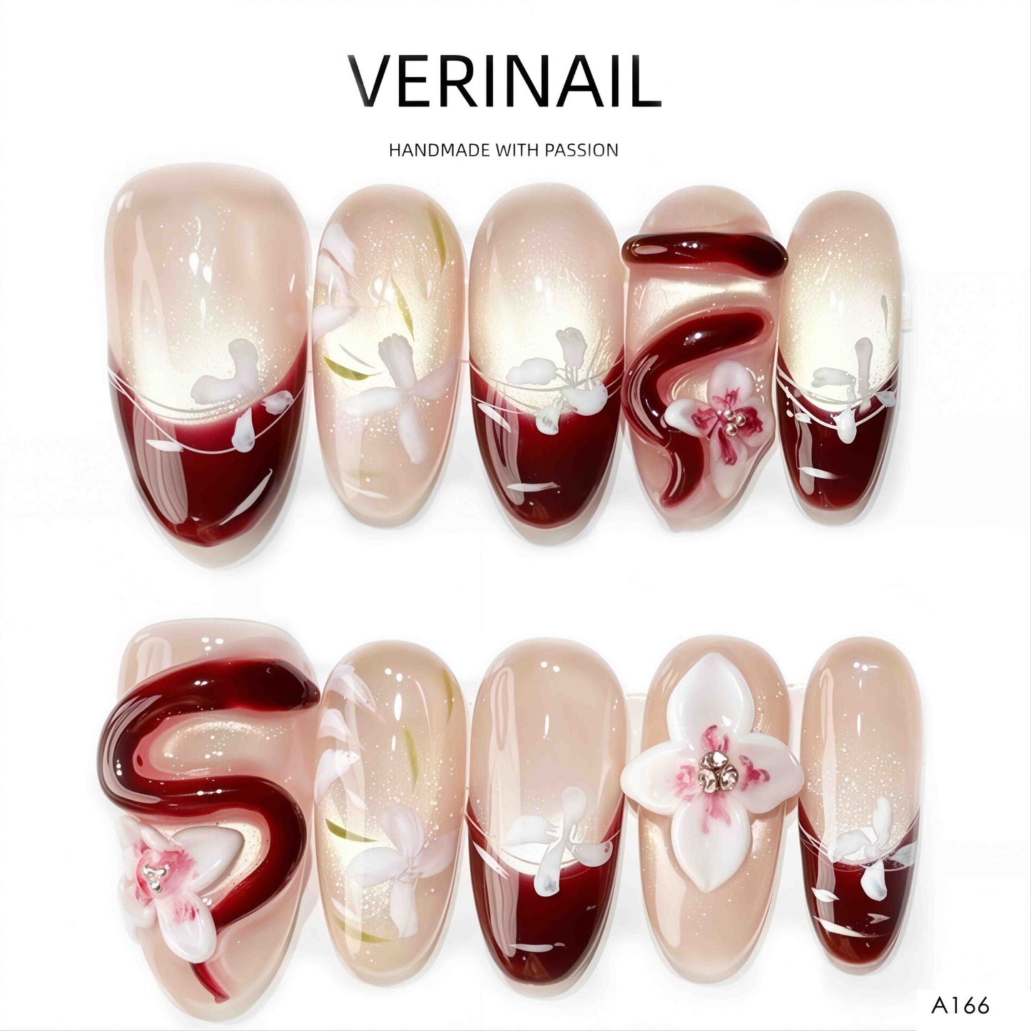 Press On Nails Almond-Medium-AM01