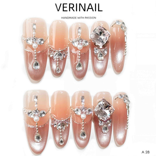 Press On Nails Almond-Long-AL02