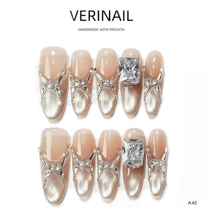 Press On Nails Almond-Long-AL04