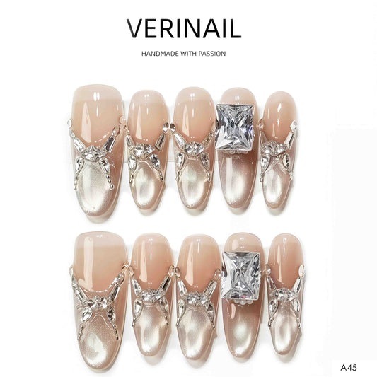 Press On Nails Almond-Long-AL04