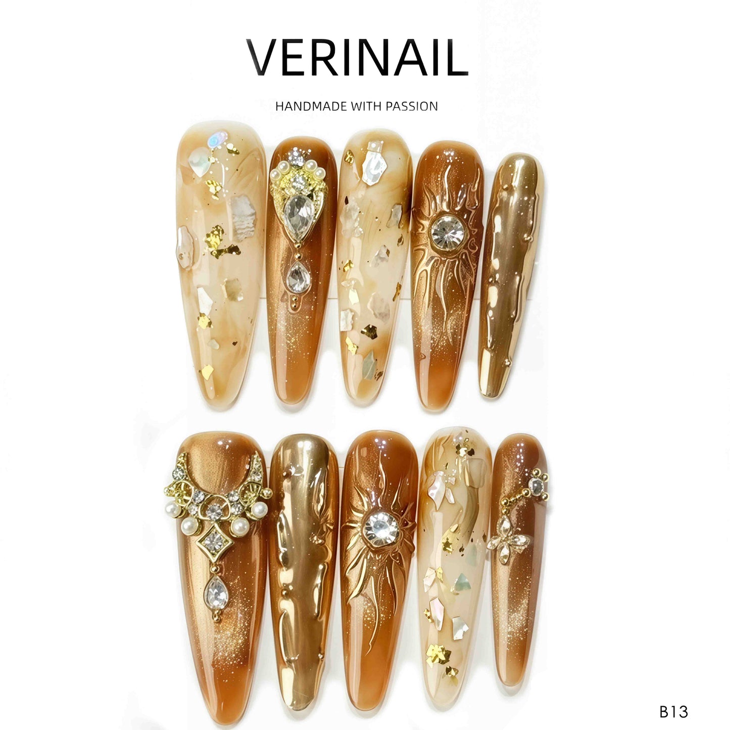 Press On Nails Almond-Long-AL01