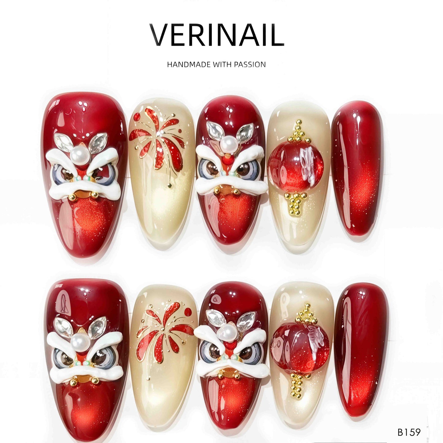 Press On Nails Almond-Medium-AM01