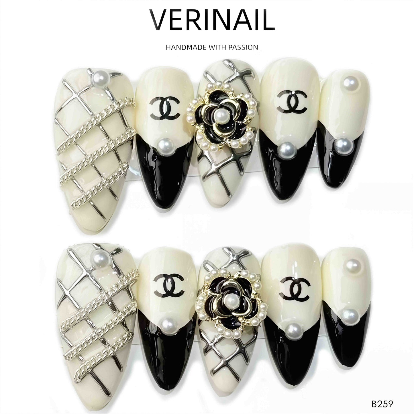 Press On Nails Almond-Medium-AM01