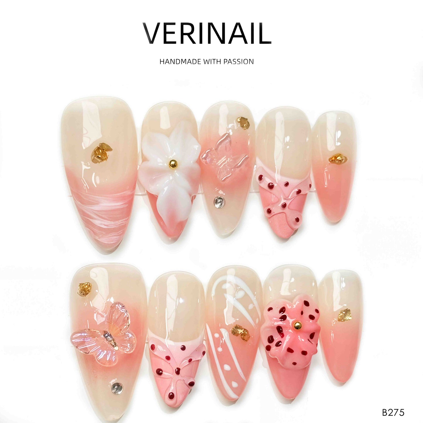 Press On Nails Almond-Medium-AM01