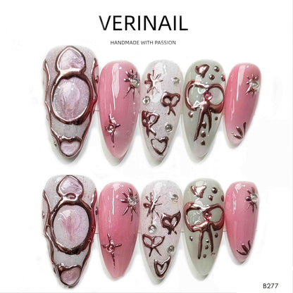 Press On Nails Almond-Medium-AM01