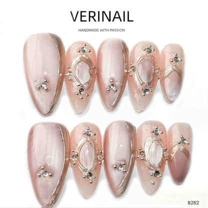 Press On Nails Almond-Medium-AM01