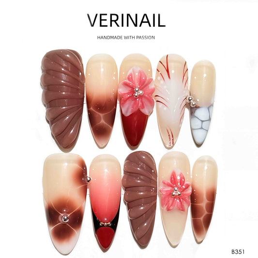 Press On Nails Almond-Long-AL02