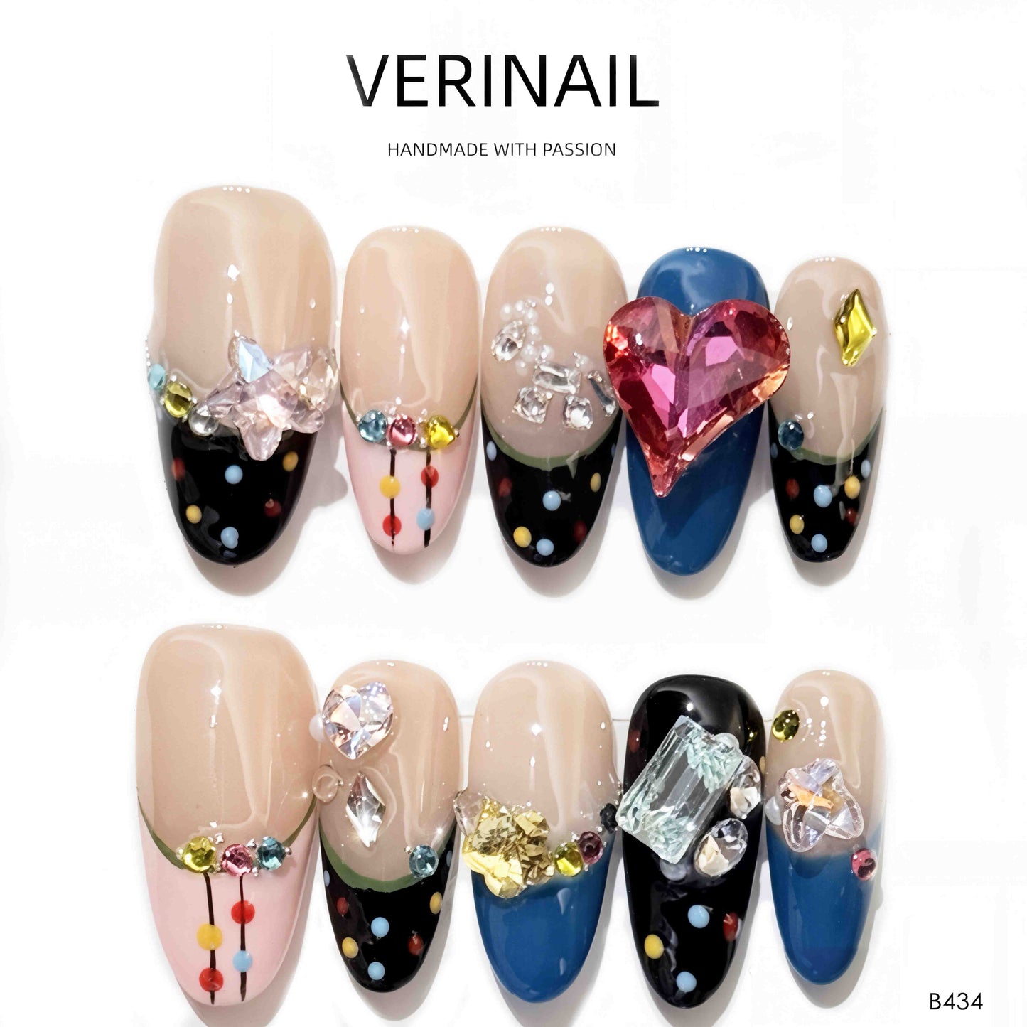 Press On Nails Almond-Medium-AM01