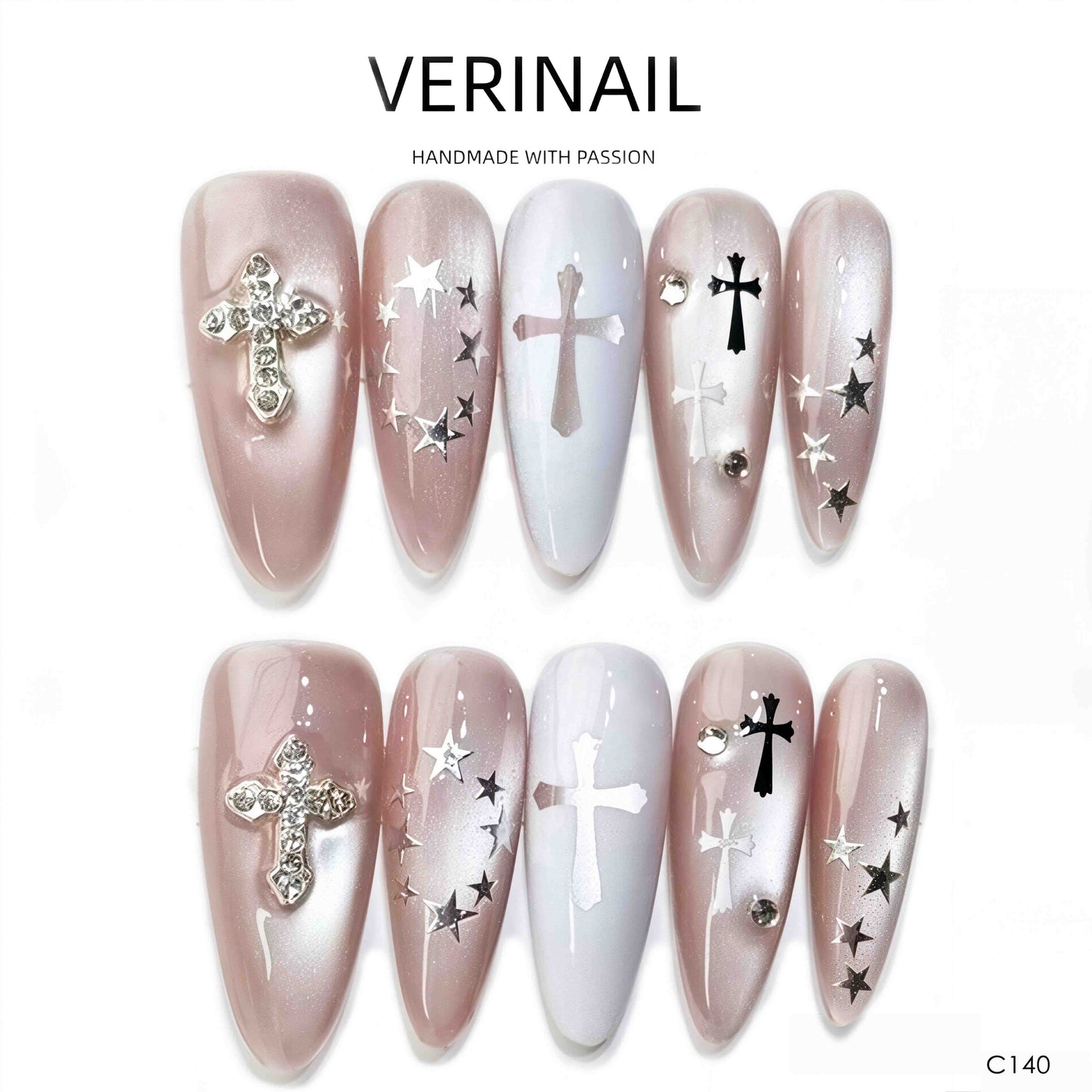 Press On Nails Almond-Long-AL04