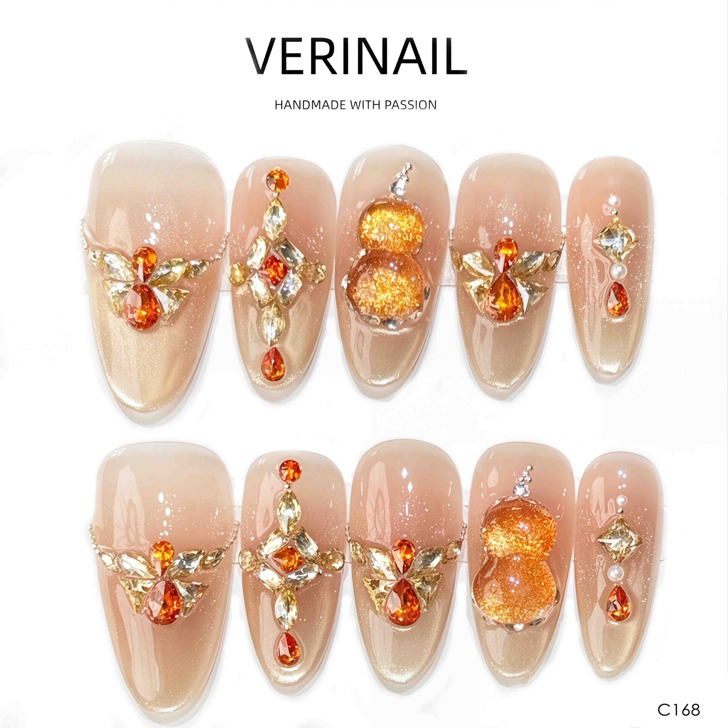 Press On Nails Almond-Medium-AM01