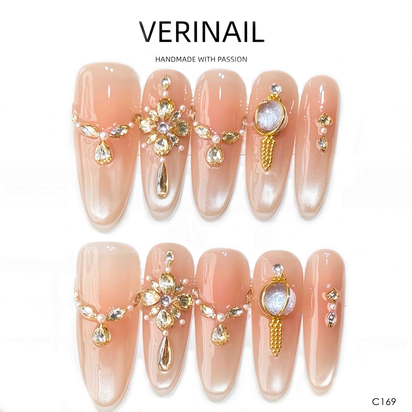 Press On Nails Almond-Long-AL05