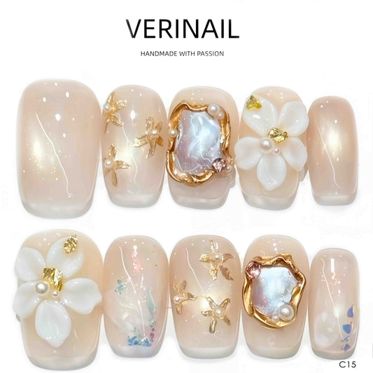 Press On Nails Ballerina- Short BS03