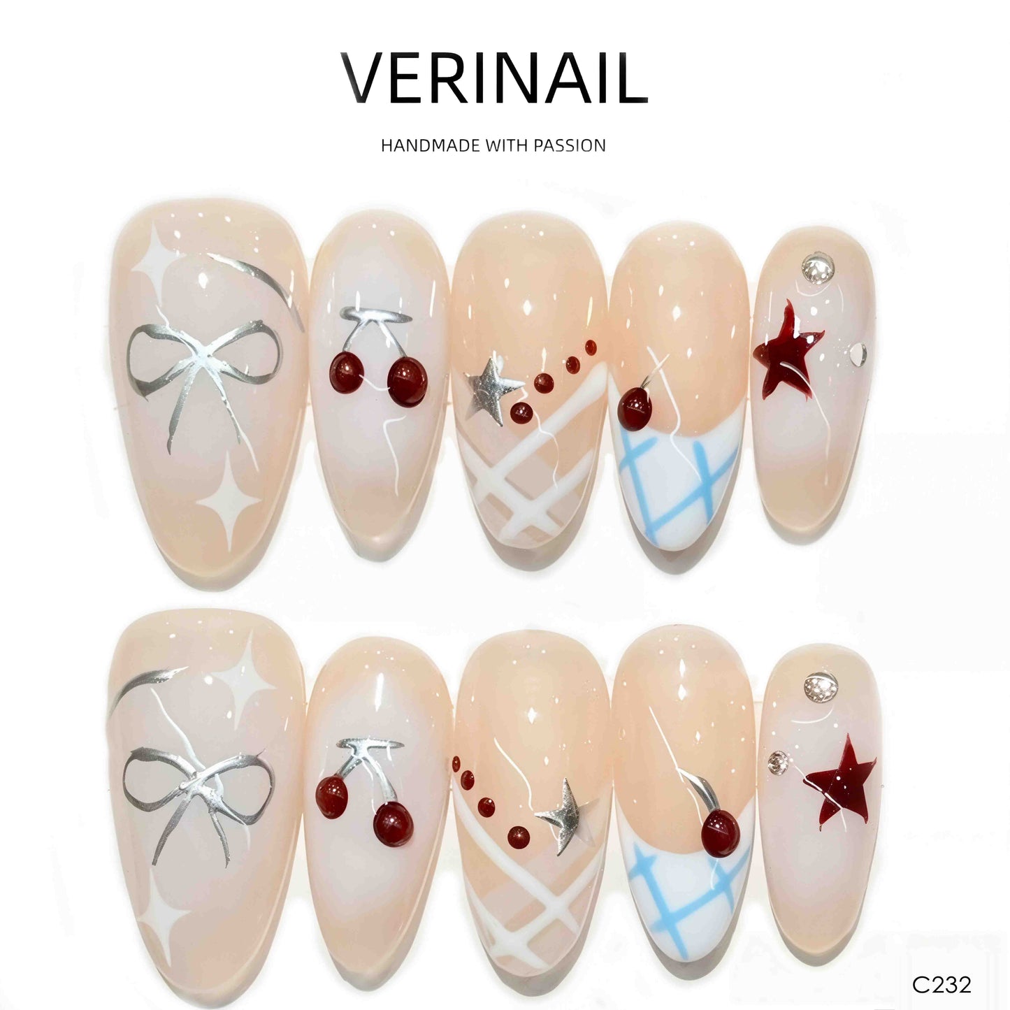 Press On Nails Almond-Medium-AM01
