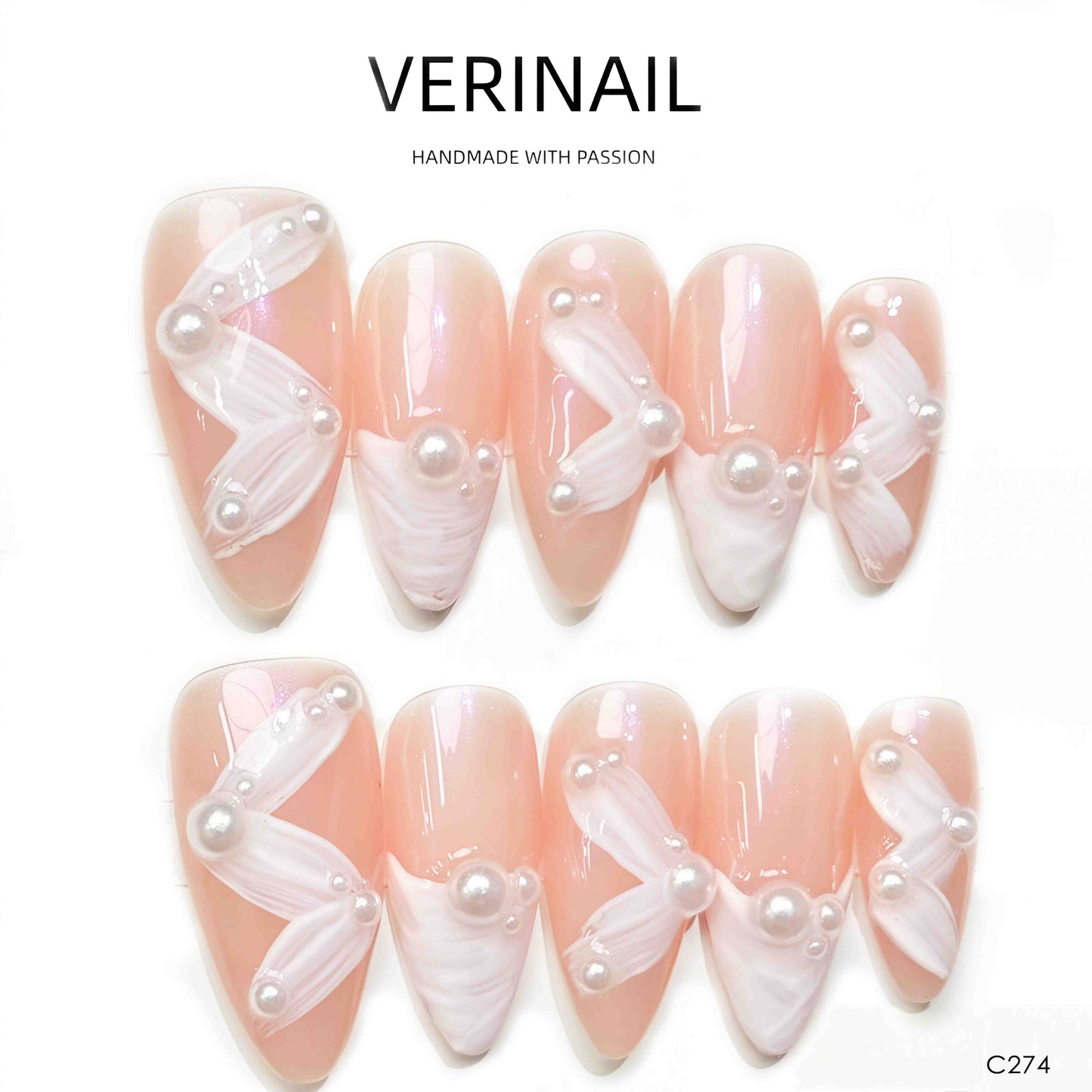 Press On Nails Almond-Medium-AM01