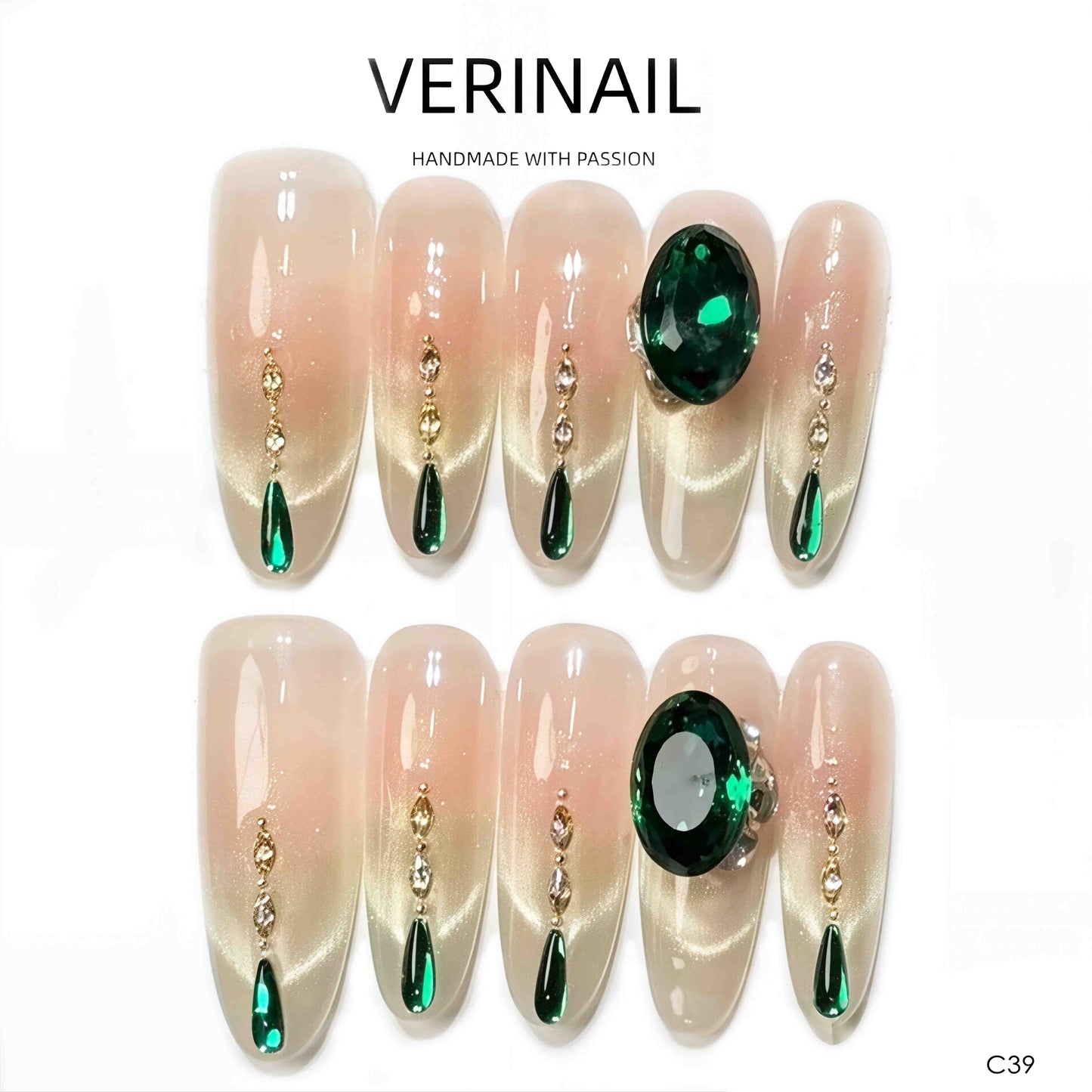 Press On Nails Almond-Medium-AM01