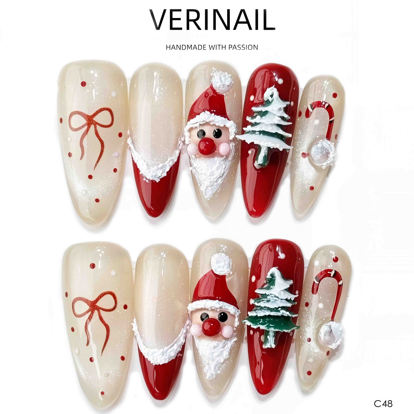 Press On Nails Almond-Long-AL03