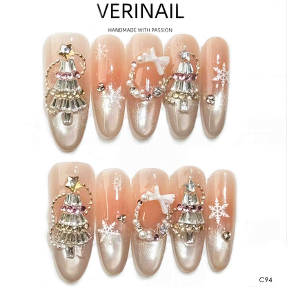 Press On Nails Almond-Long-AL04