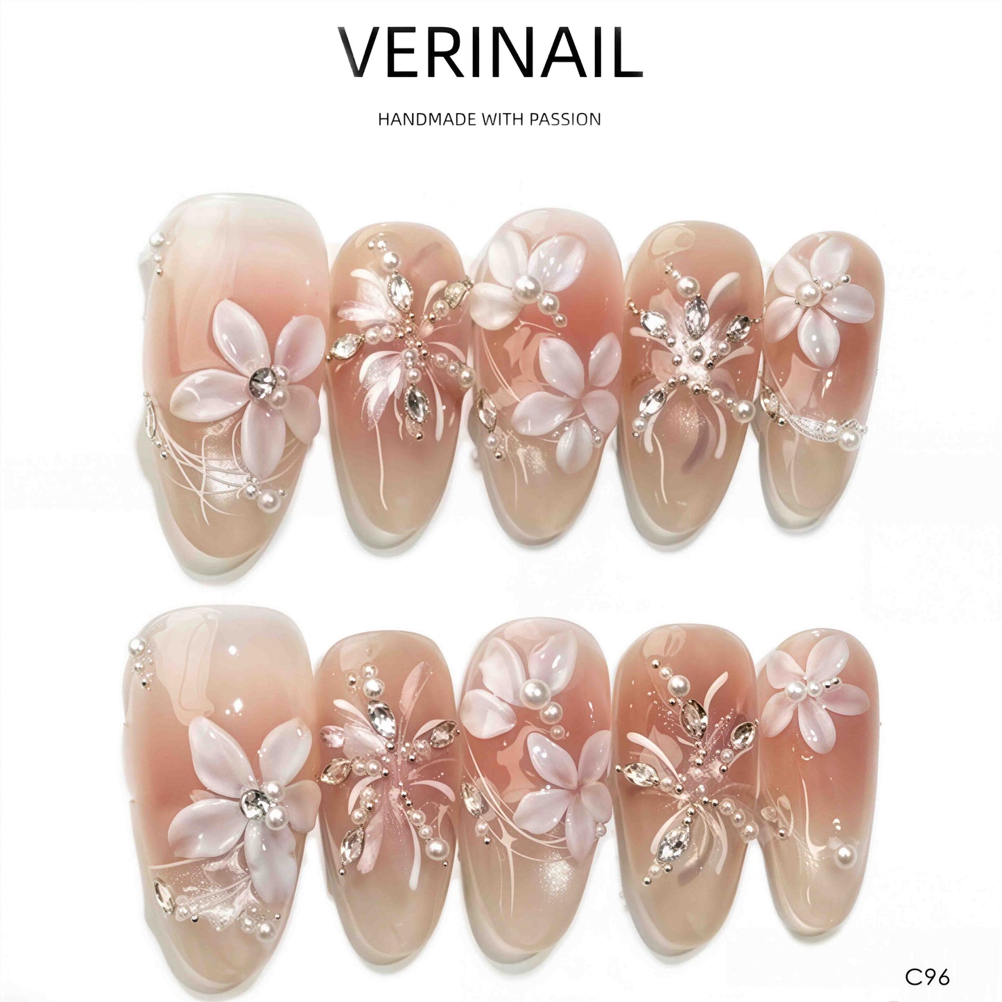 Press On Nails Almond-Medium-AM01