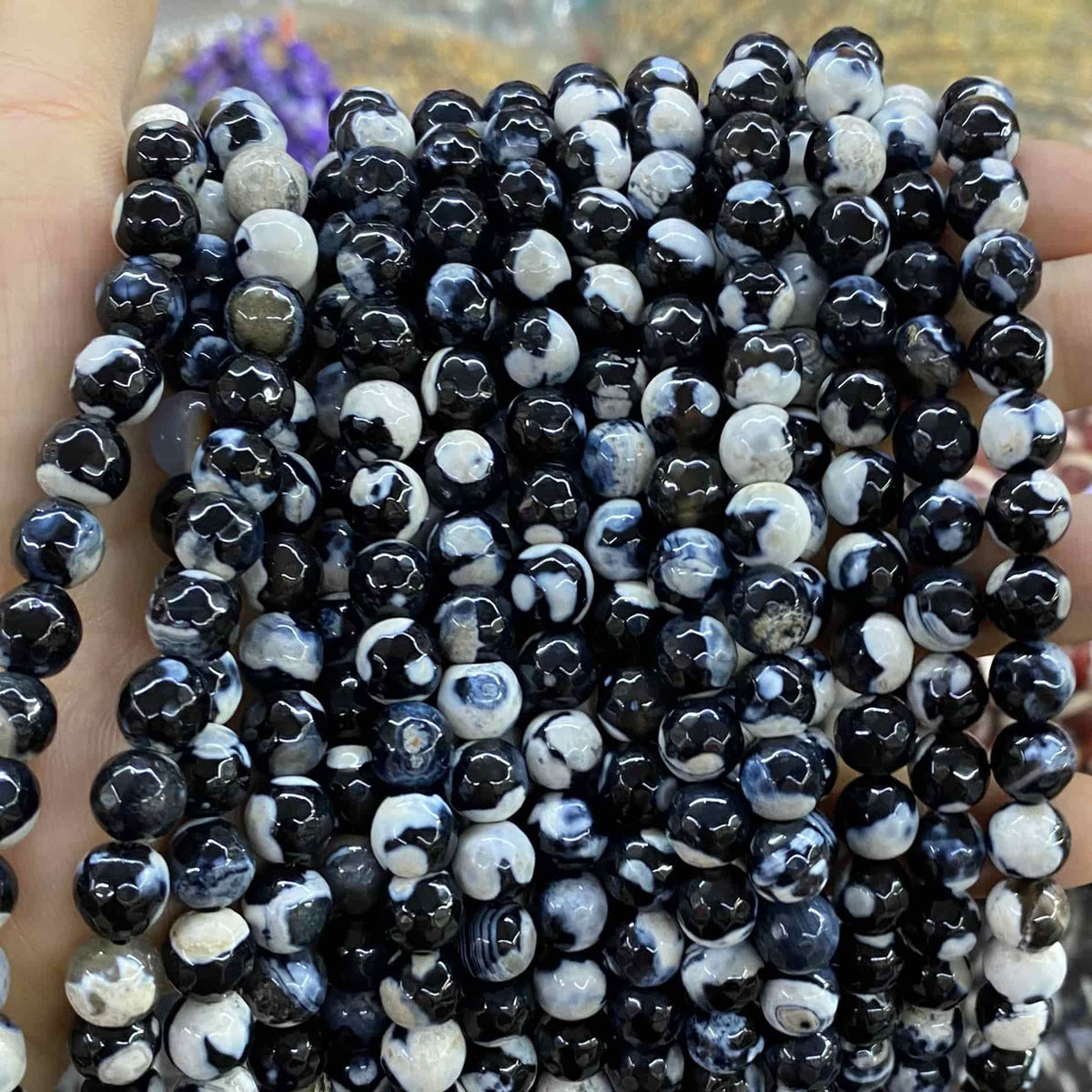 #2 Round Agate Beads 6mm/8mm/10mm