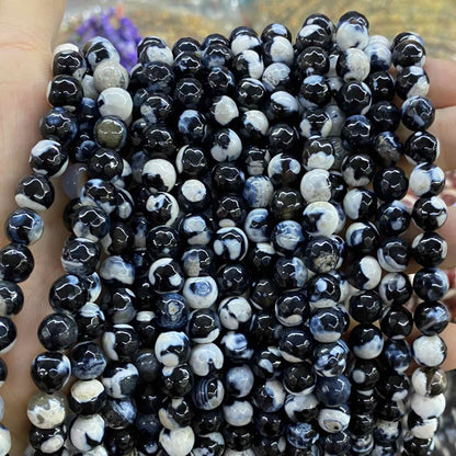 #2 Round Agate Beads 6mm/8mm/10mm