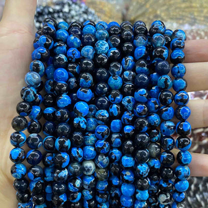 #2 Round Agate Beads 6mm/8mm/10mm