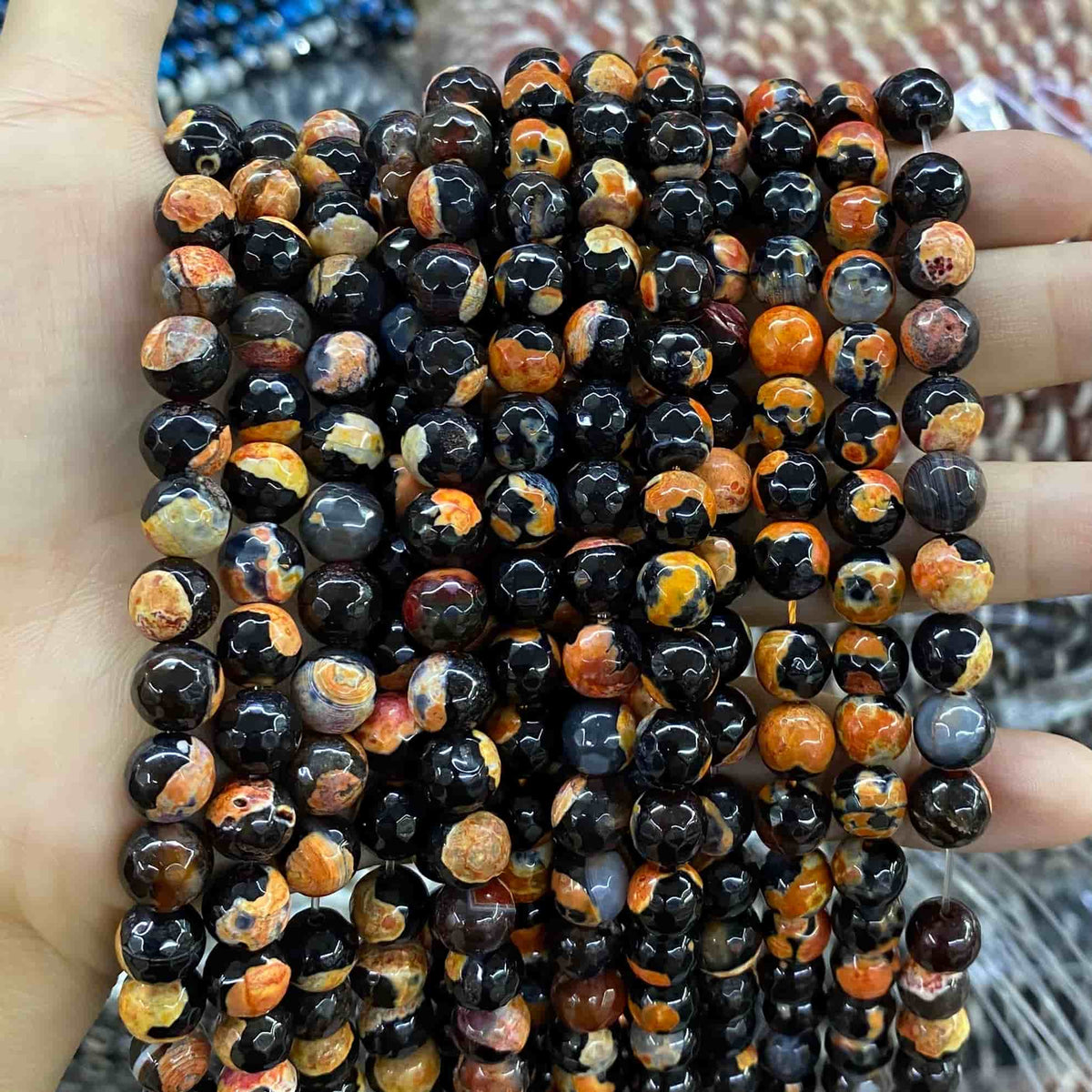 #2 Round Agate Beads 6mm/8mm/10mm