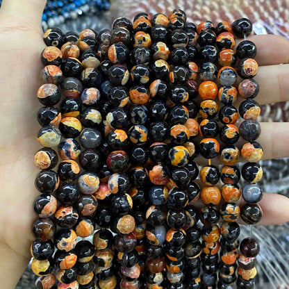 #2 Round Agate Beads 6mm/8mm/10mm