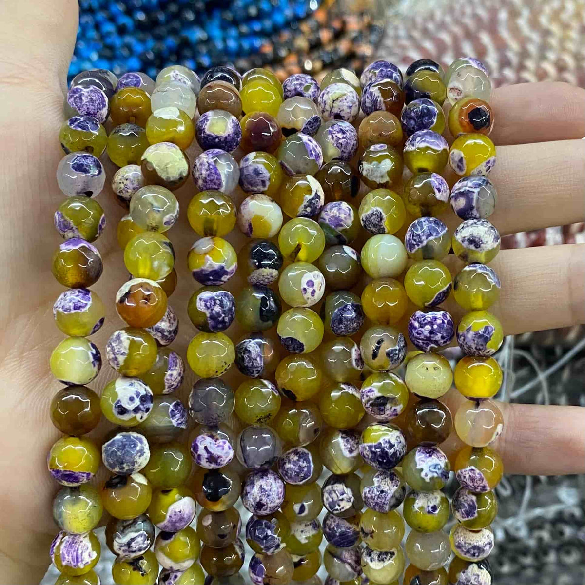 #2 Round Agate Beads 6mm/8mm/10mm