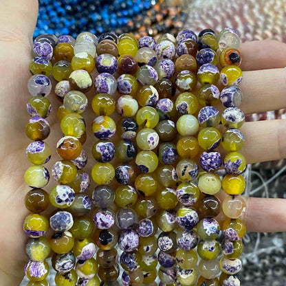 #2 Round Agate Beads 6mm/8mm/10mm