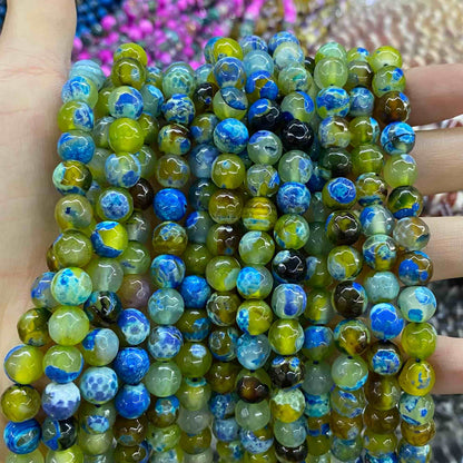 #2 Round Agate Beads 6mm/8mm/10mm