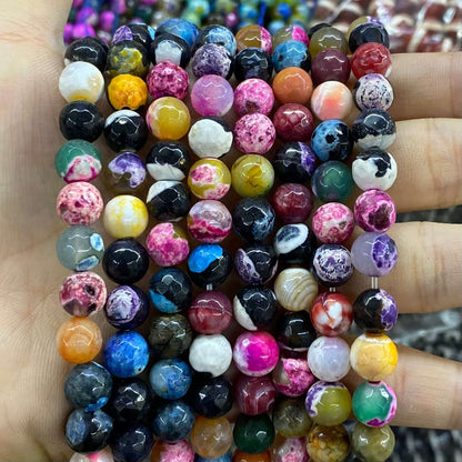 #2 Round Agate Beads 6mm/8mm/10mm