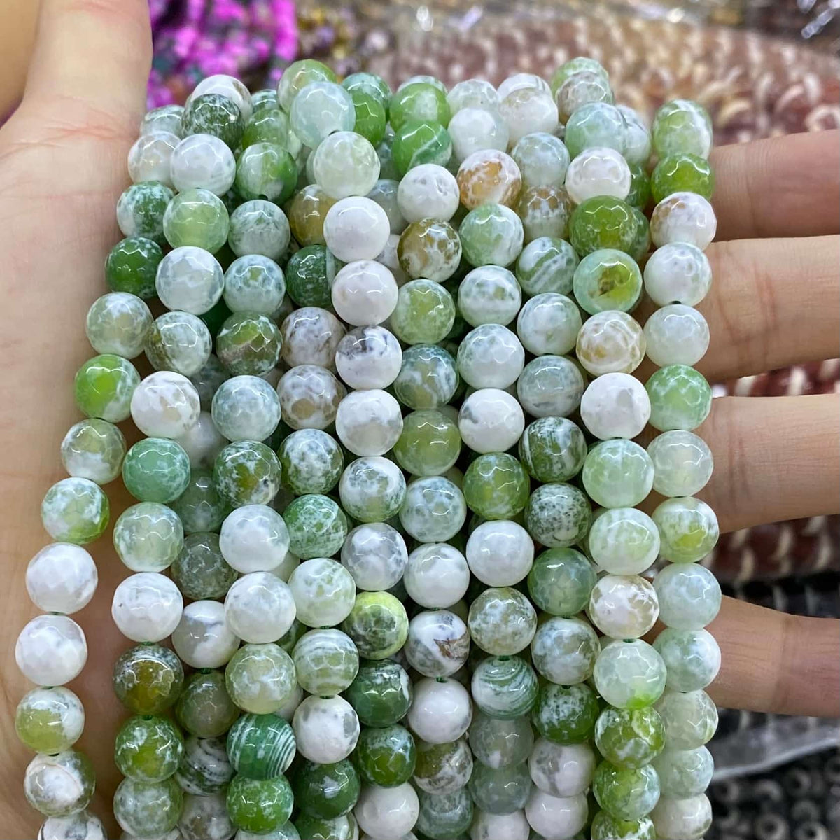 #2 Round Agate Beads 6mm/8mm/10mm