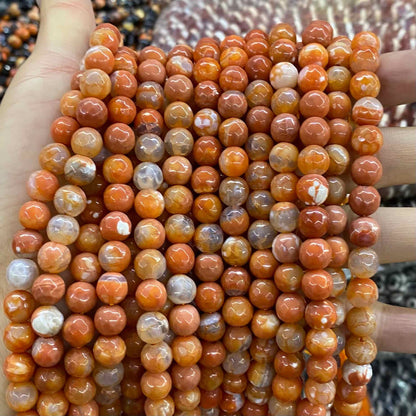 #2 Round Agate Beads 6mm/8mm/10mm