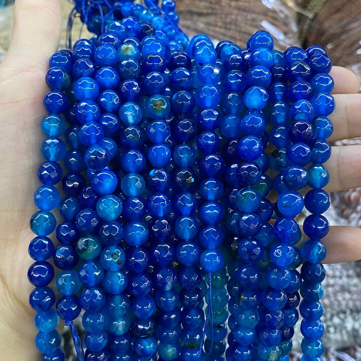 #2 Round Agate Beads 6mm/8mm/10mm