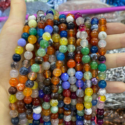 #2 Round Agate Beads 6mm/8mm/10mm