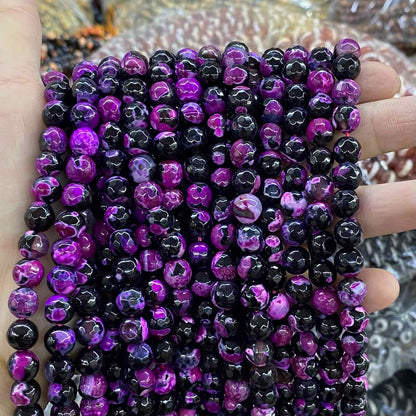 #2 Round Agate Beads 6mm/8mm/10mm