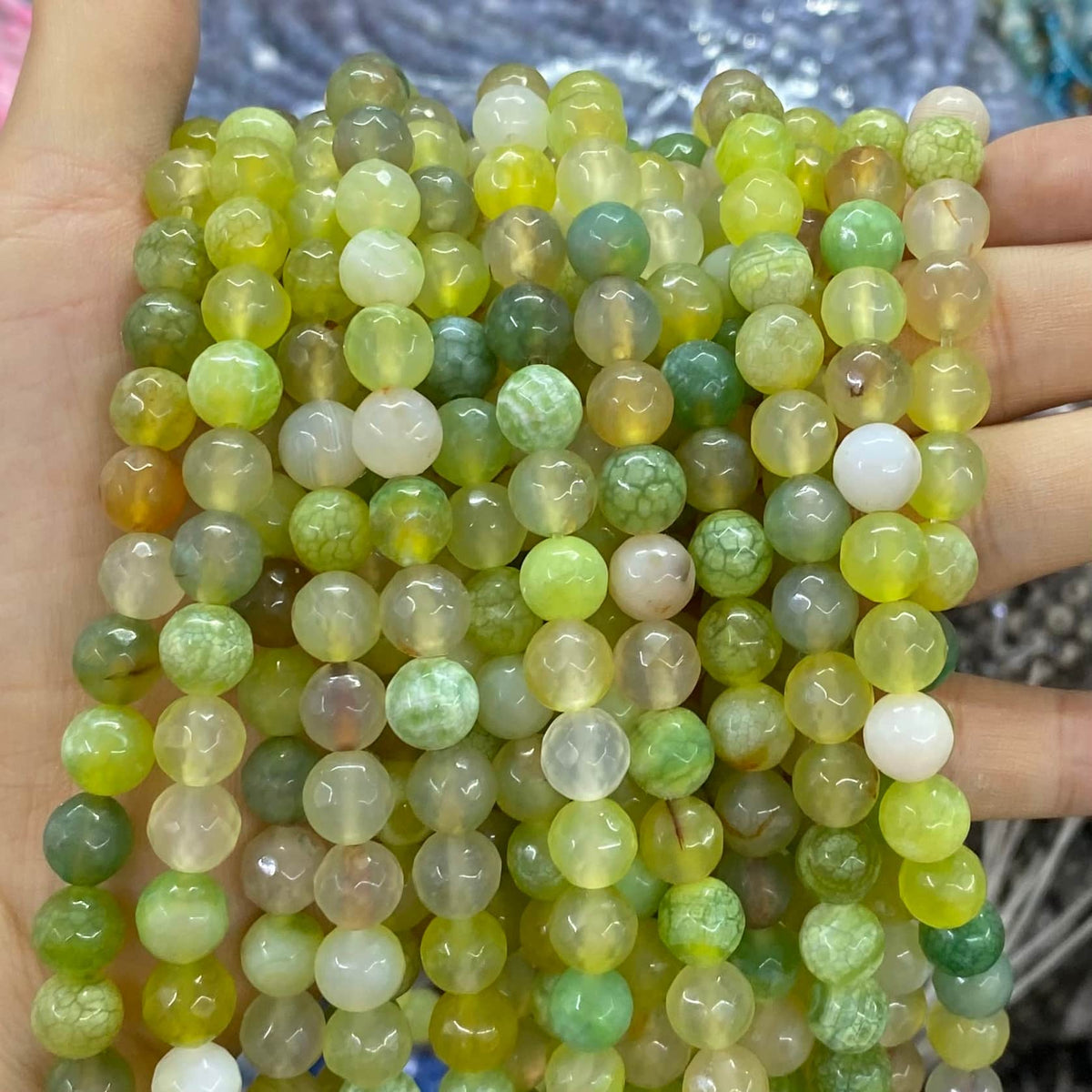 #2 Round Agate Beads 6mm/8mm/10mm