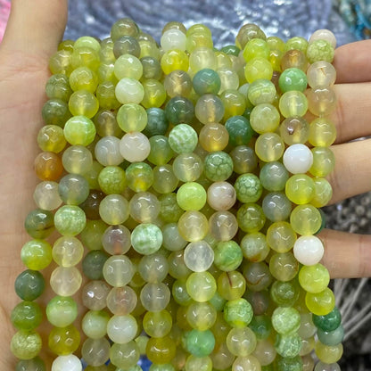 #2 Round Agate Beads 6mm/8mm/10mm